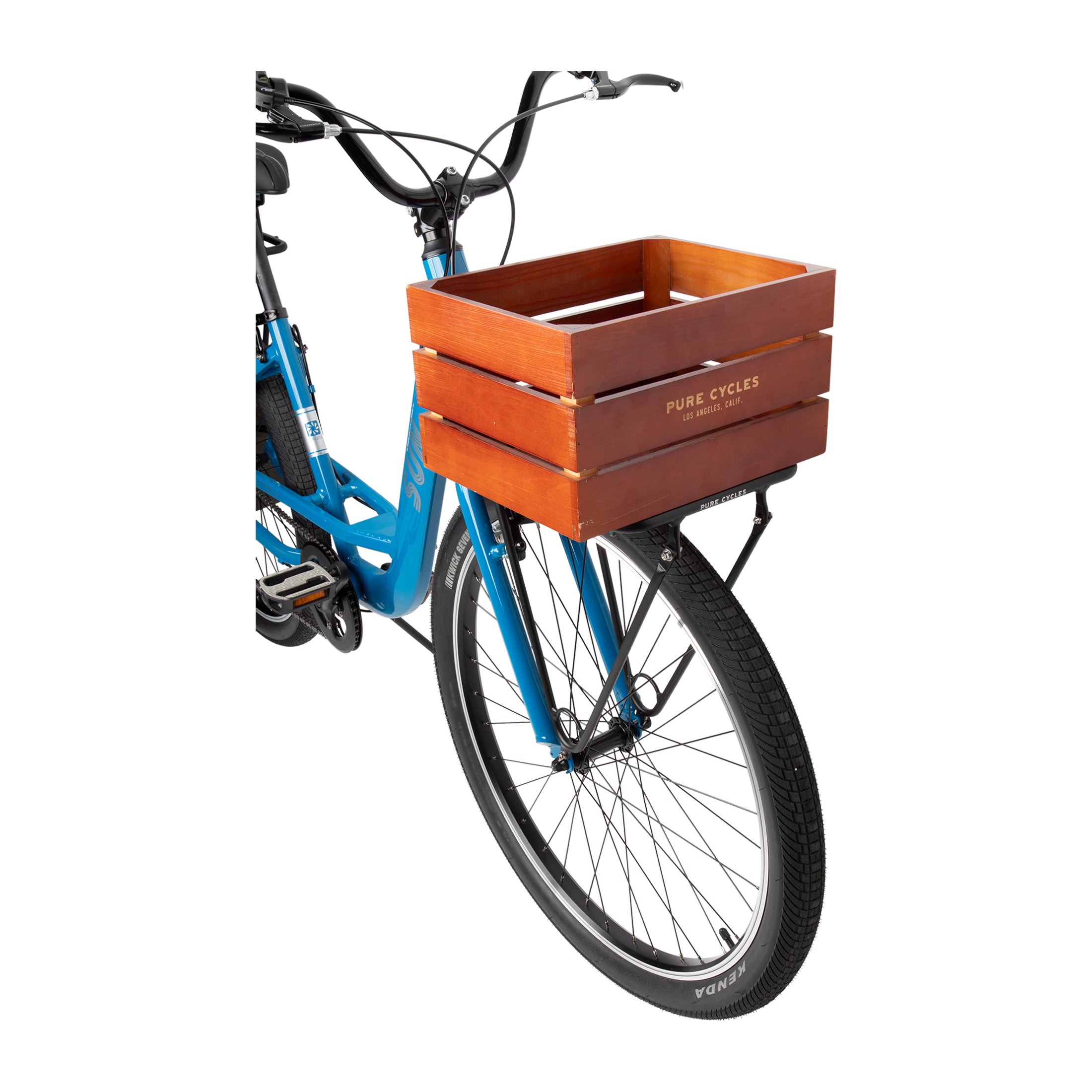 Pure Cycles Wooden City Crate Basket - Thumbnail 2