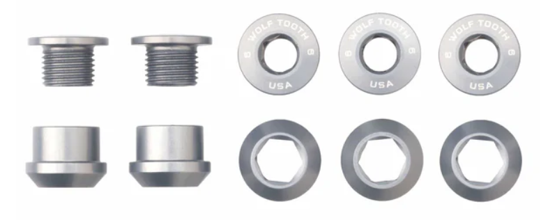 Wolf Tooth Set of 5 Chainring Bolts+Nuts for 1X