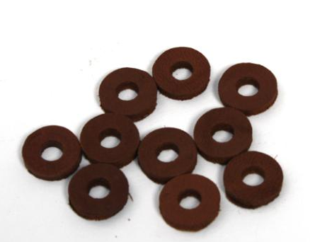 Cardiff Leather Washers Brown 10/bag