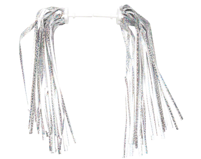 Dimension Kid's Bike Streamers: Silver-Platinum