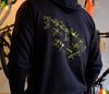 Bootlegger Bikes Hoodie - Black with Gold Derailleur