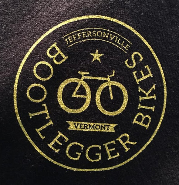 Bootlegger Bikes Hoodie - Black with Gold Derailleur