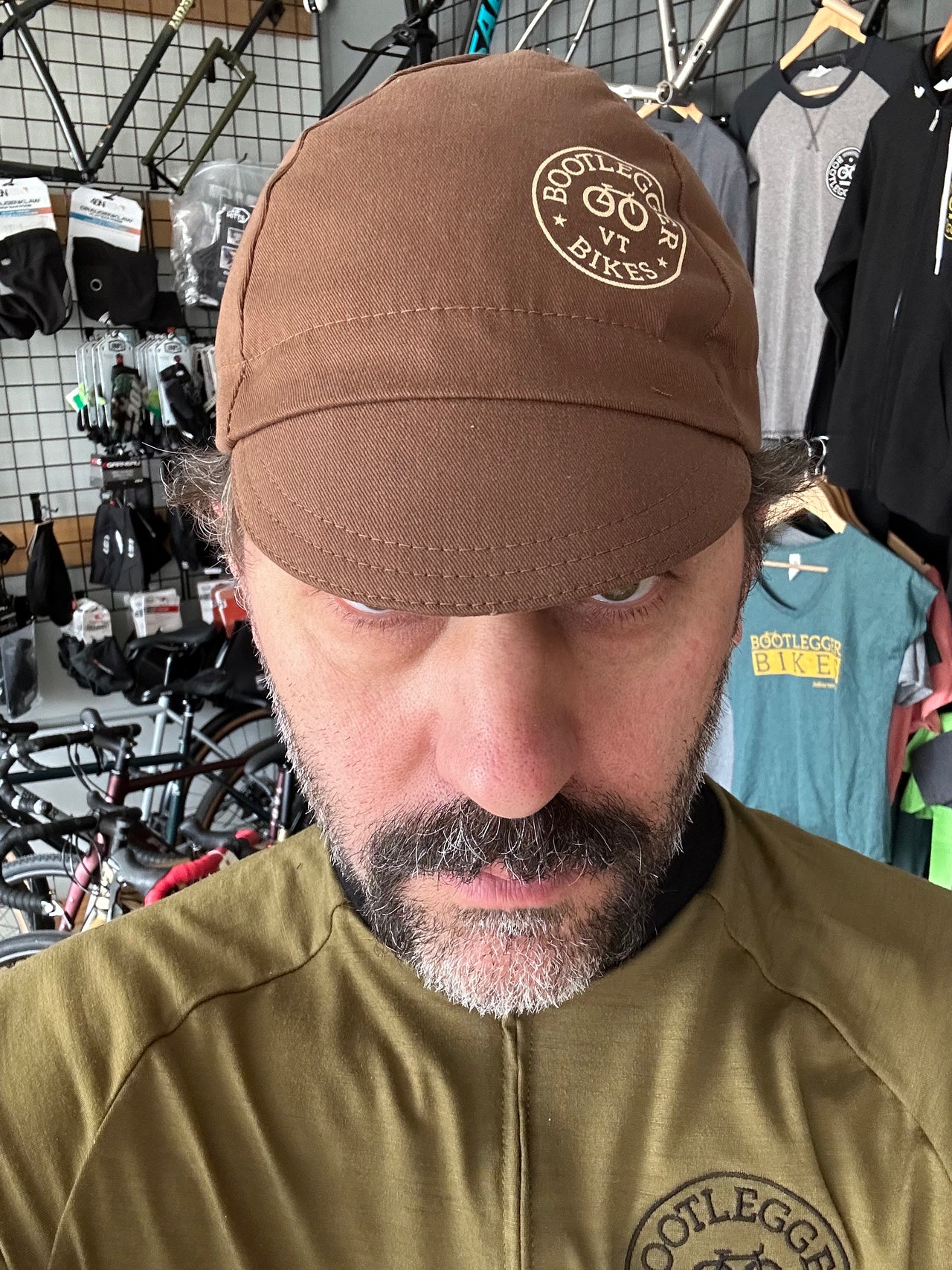 Bootlegger Bikes Cycling Cap - Nutmeg Brown